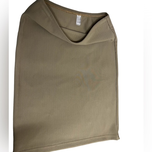 American Apparel Ribbed Beige Skirt Size L - Picture 2 of 9
